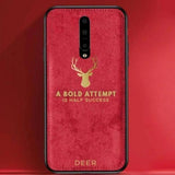 OnePlus 7 Pro Luxury Gold Textured Deer Pattern Soft Case