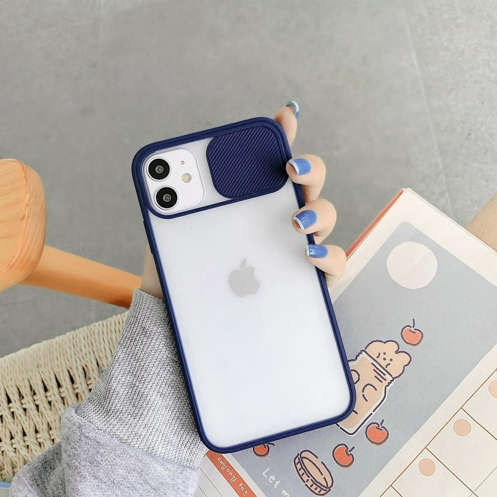 iPhone 12 Mini Camera Lens Slide Protection Matte Case