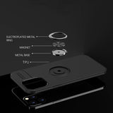 iPhone 12 Metallic Finger Ring Holder Matte Case
