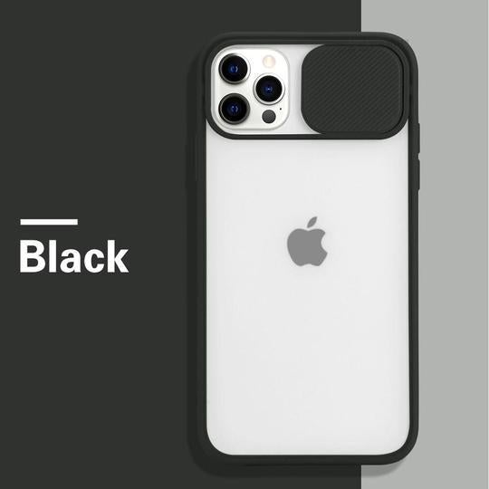 iPhone 12 Series Camera Lens Slide Protection Matte Case