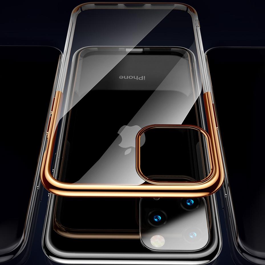 Baseus ® iPhone 11 Ultra-Thin Transparent Sparkling Edge Case