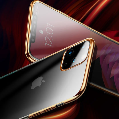 MK ® iPhone 11 Pro Max Baseus Ultra-Thin Clear Sparkling Edge Case