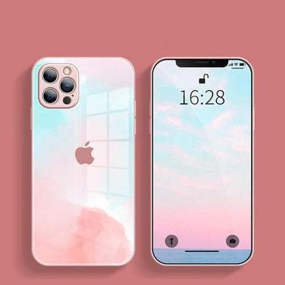iPhone 12 Series Colorful Wave Glass Phone Case