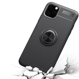 iPhone 11 Pro Max (3 in 1 Combo) Metallic Ring Case + Tempered Glass + Camera Lens Protector