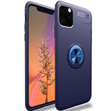 iPhone 11 Pro Max (3 in 1 Combo) Metallic Ring Case + Tempered Glass + Camera Lens Protector