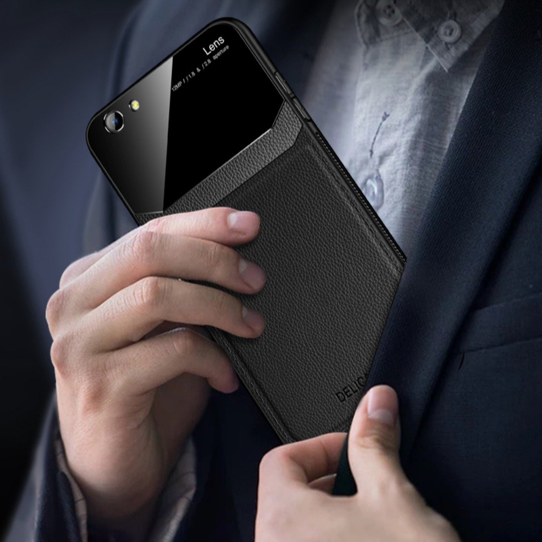 iPhone 7 Sleek Slim Leather Glass Case