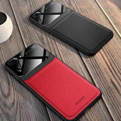 iPhone 8 Plus Sleek Slim Leather Glass Case
