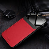 iPhone 8 Plus Sleek Slim Leather Glass Case