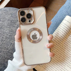 iPhone 14 Pro Clear Plating Logo Cut Soft Case