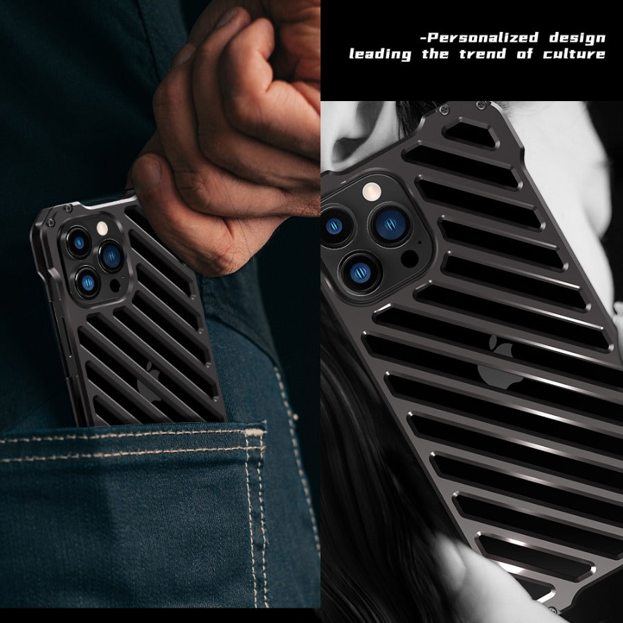 iPhone 13 Series R-Just Aluminium Alloy Grill Case