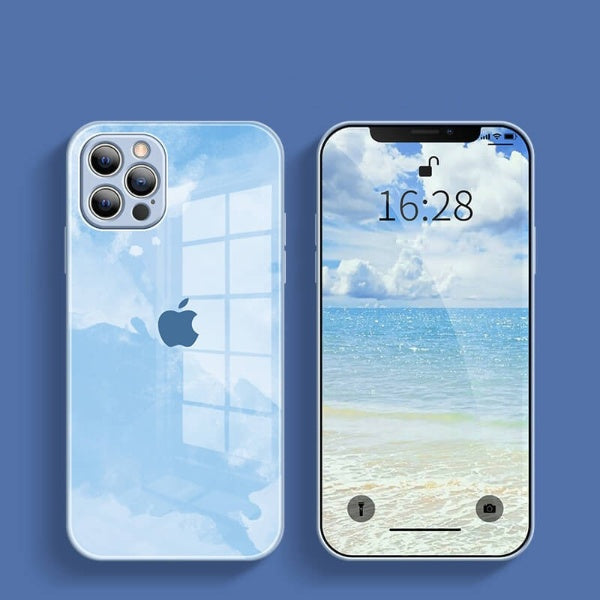 iPhone 12 Mini Colorful Wave Glass Phone Case