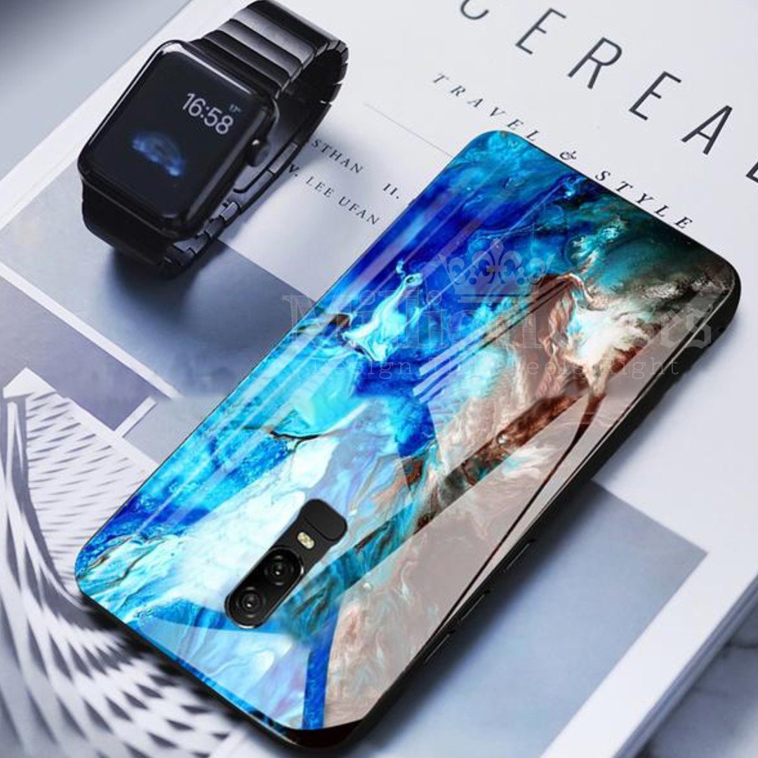 OnePlus 6 Soothing Sea Pattern Marble Glass Back Case