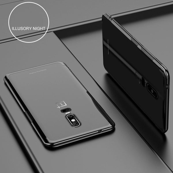 OnePlus 6 Premium Electroplating Silicone Transparent Glitter Case