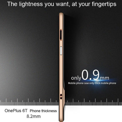 OnePlus 6T (2 in 1 Combo) Silicone Hybrid Kickstand Case + Tempered Glass