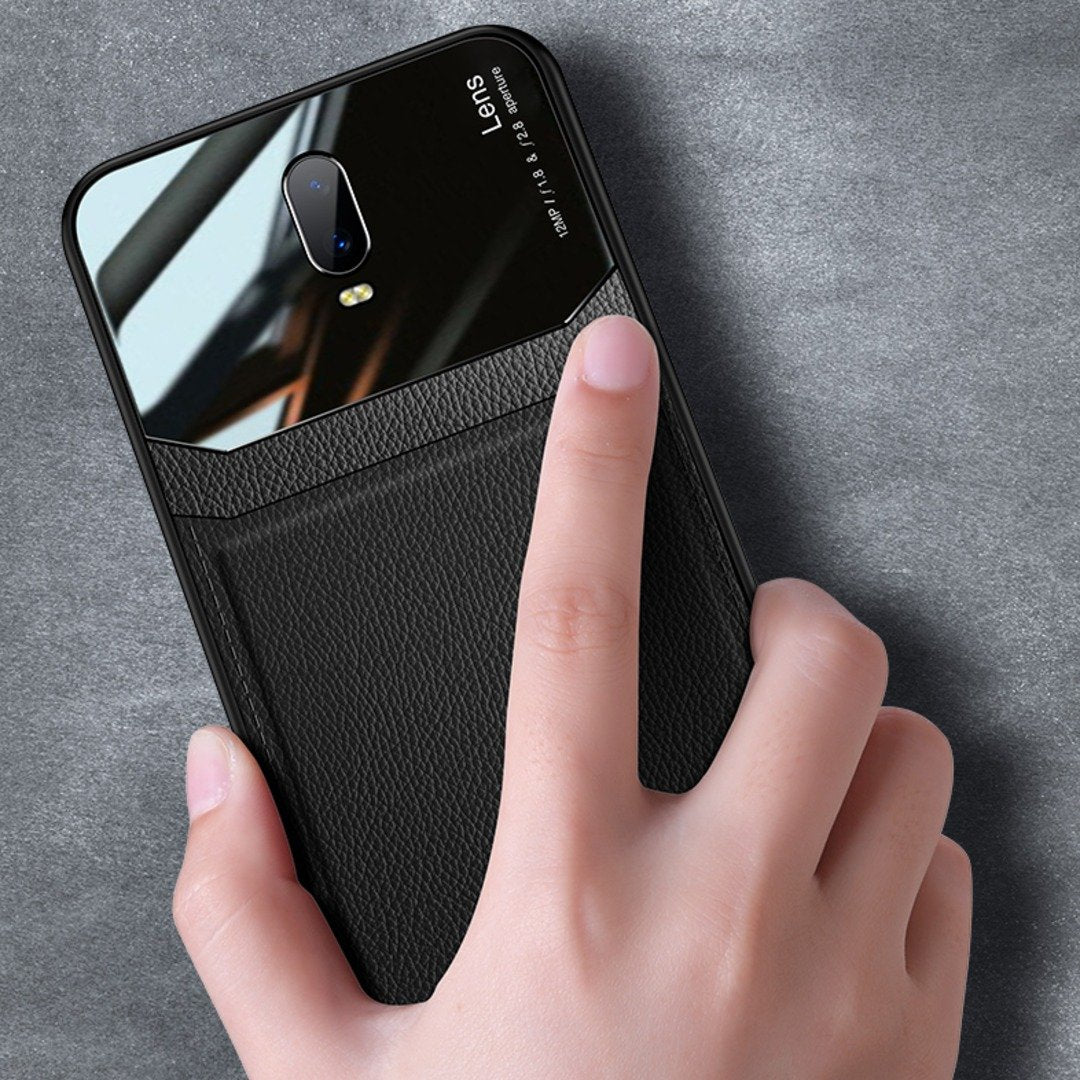 OnePlus 6T Sleek Slim Leather Glass Case