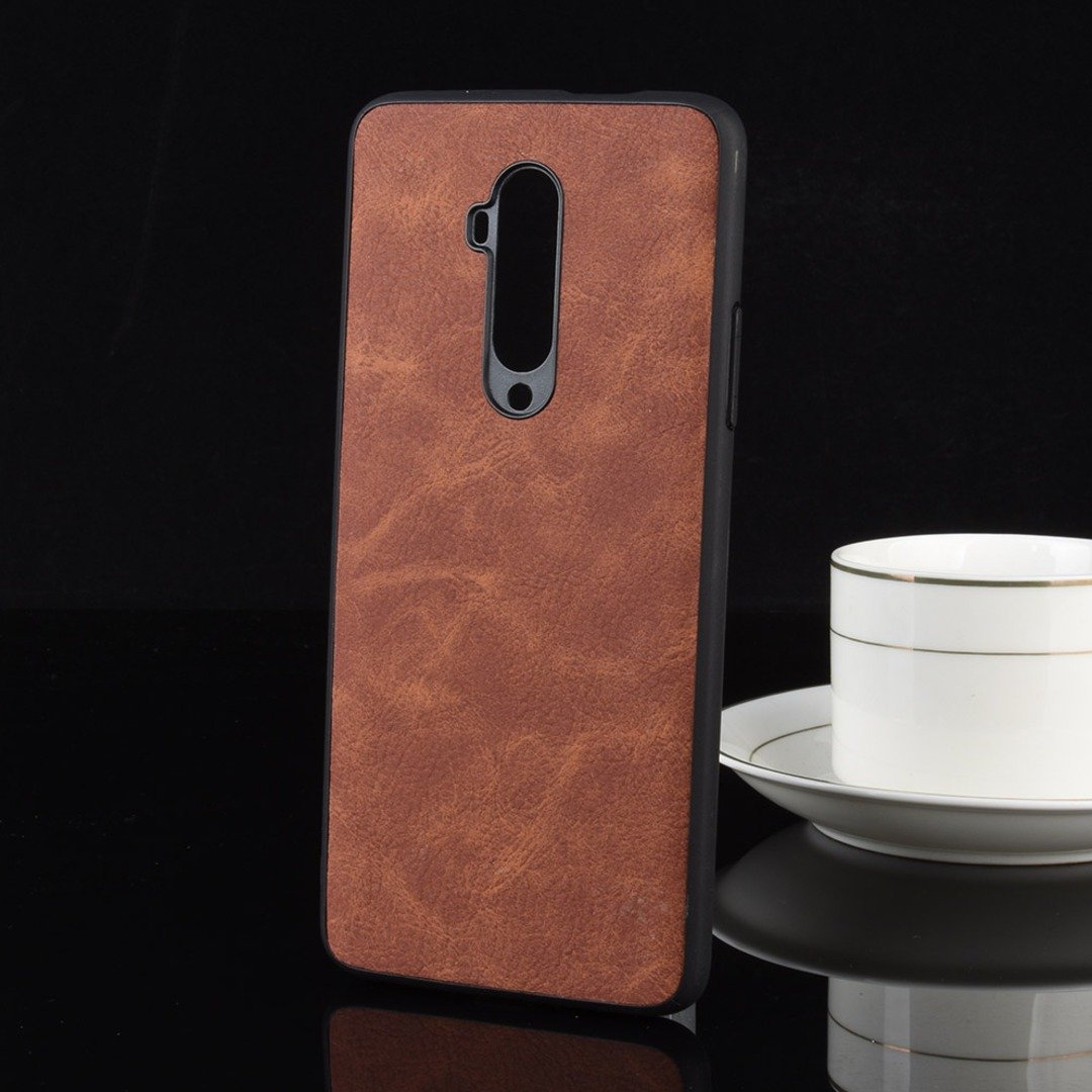 OnePlus 7T Pro (2 in 1 Combo) Leather Texture Case+ Camera Lens Protector