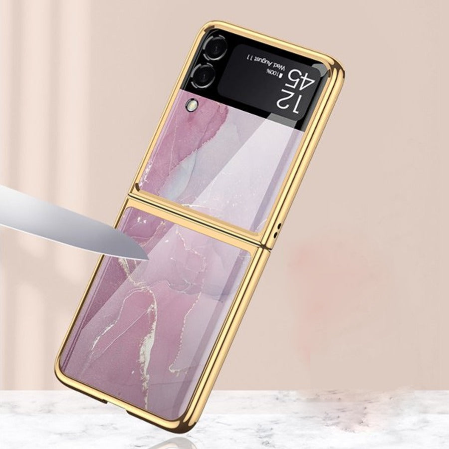 Galaxy Z Flip3 Luxury Splice Marble Case