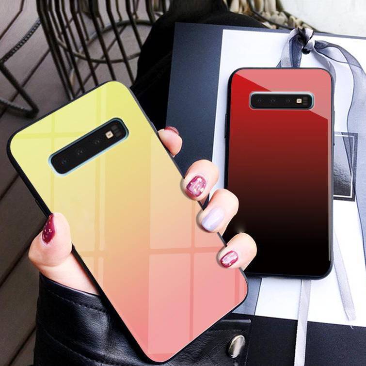 Galaxy S10 Gradient Soft Edge Glass Back Case