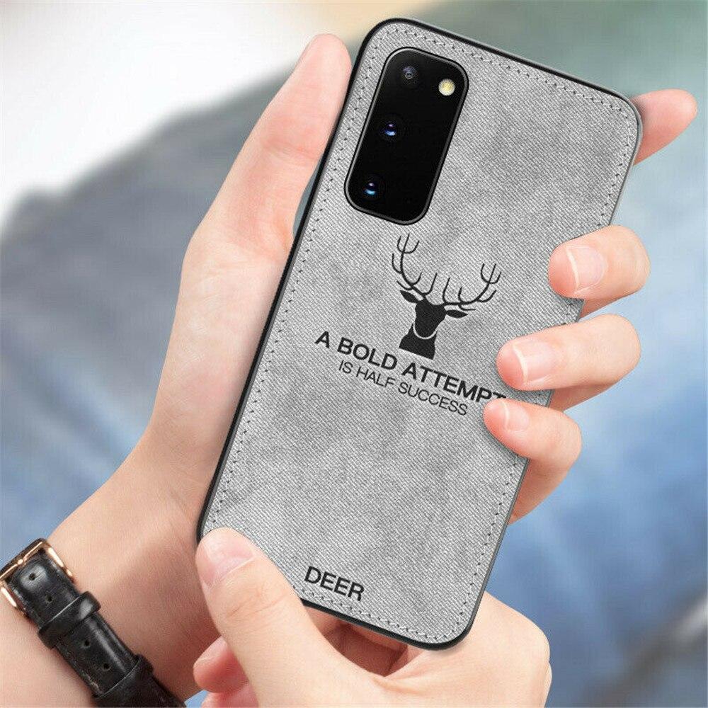 Galaxy S20 (3 in 1 Combo) Deer Case + Tempered Glass + Earphones