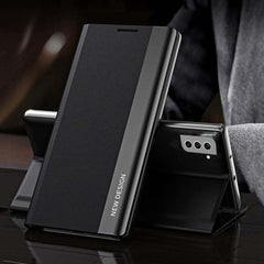 Galaxy S21 PU Leather Side Window Flip Case