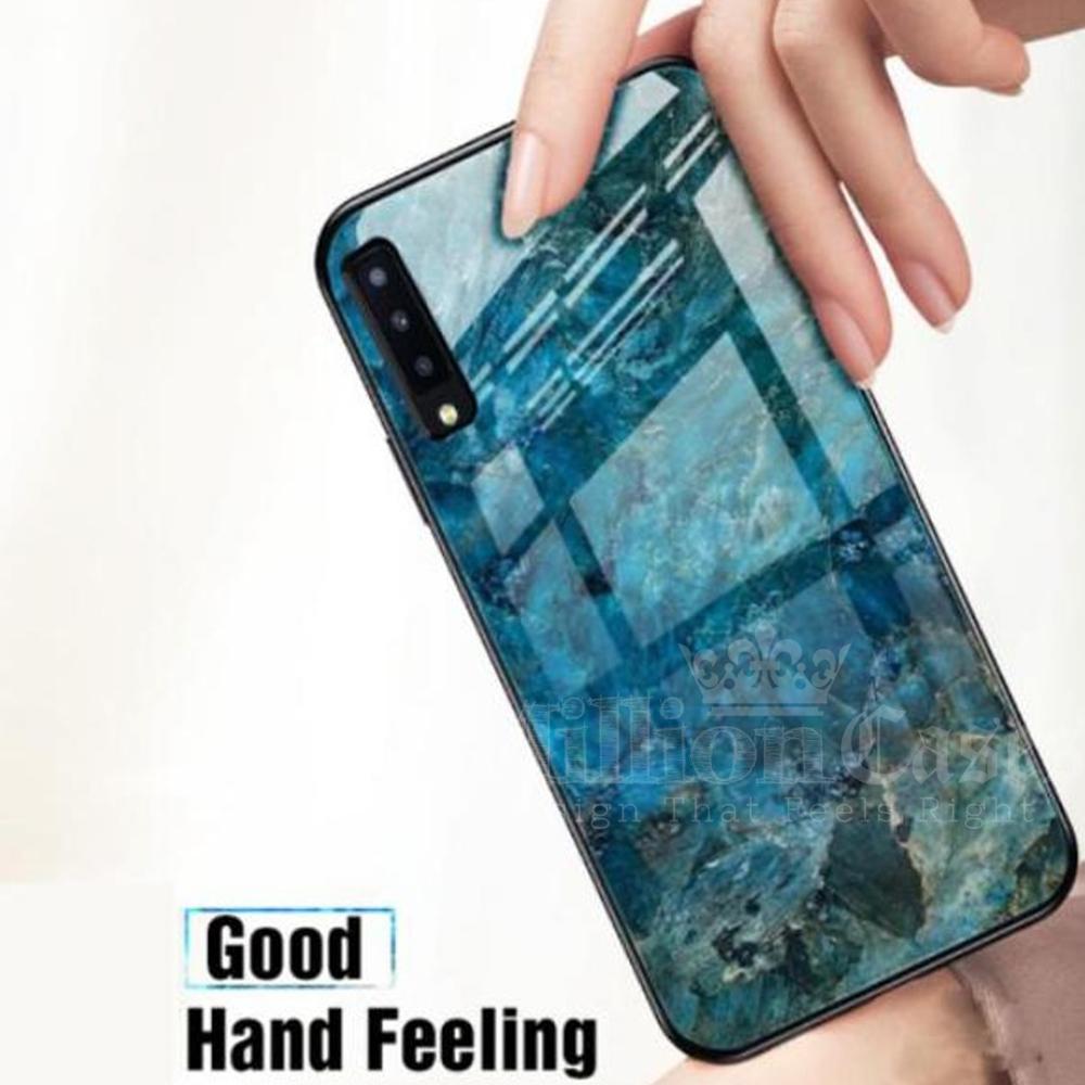 Galaxy A50 Soothing Sea Pattern Marble Glass Back Case