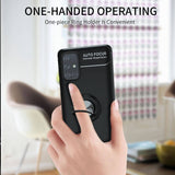 Galaxy A51 (3 in 1 Combo) Metallic Ring Case + Tempered Glass + Earphones