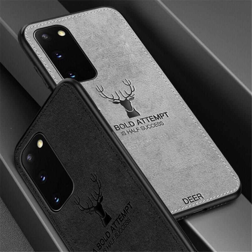 Galaxy S20 (3 in 1 Combo) Deer Case + Tempered Glass + Earphones