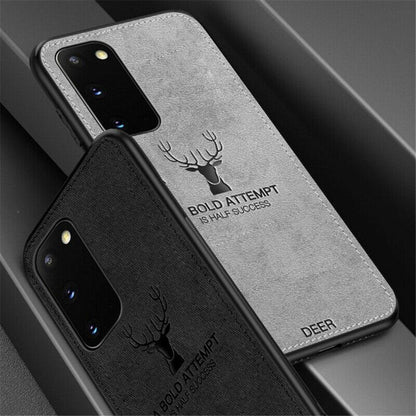 Galaxy S20 (3 in 1 Combo) Deer Case + Tempered Glass + Earphones