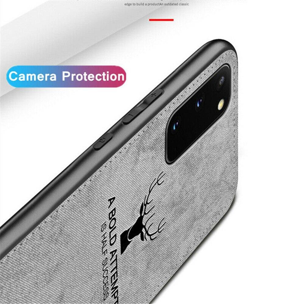 Galaxy S20 (3 in 1 Combo) Deer Case + Tempered Glass + Earphones