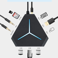 Multi USB 3.0 Hub and Card Reader with Microphone Interface