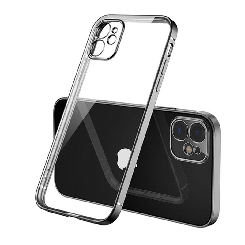 iPhone - Luxury Electroplating Clear Camera Protective Soft TPU Case